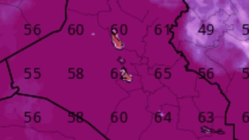 تصل لـ65 مئوية.. خارطة الحرارة المحسوسة تحت الشمس غدًا الاربعاء