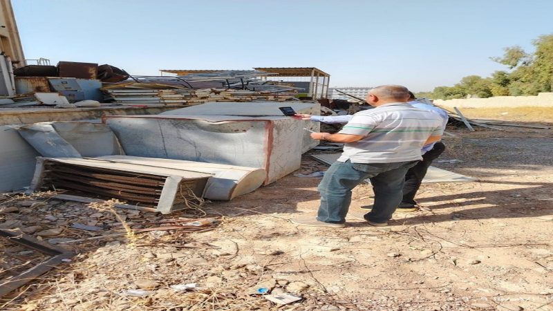 ساحات تجميع الحديد المستخدم في الجوسق بنينوى “خالية” من التلوث الاشعاعي