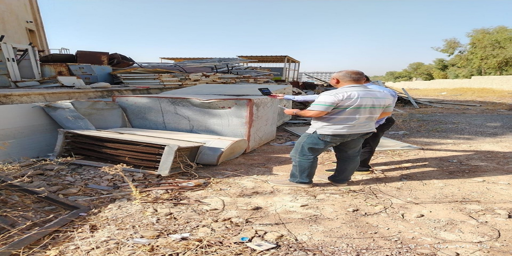 ساحات تجميع الحديد المستخدم في الجوسق بنينوى “خالية” من التلوث الاشعاعي