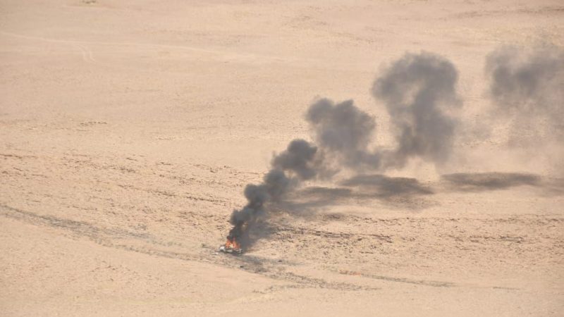 ضربة جوية قاصمة لداعش الارهابي في وادي الحزيمي بصحراء الانبار