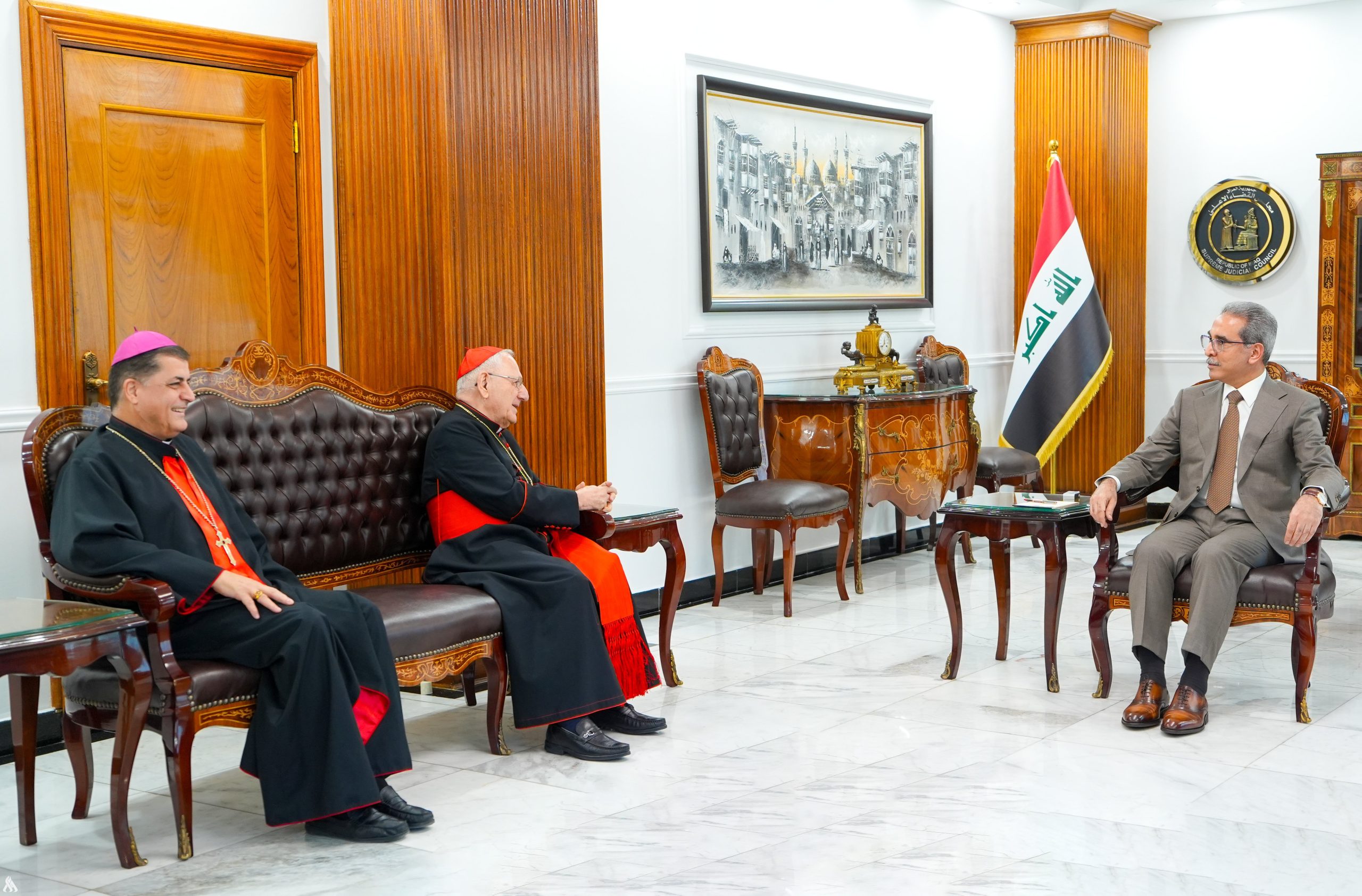 زيدان يبحث دور القضاء بالحفاظ على حقوق واملاك العراقيين من الديانة المسيحية