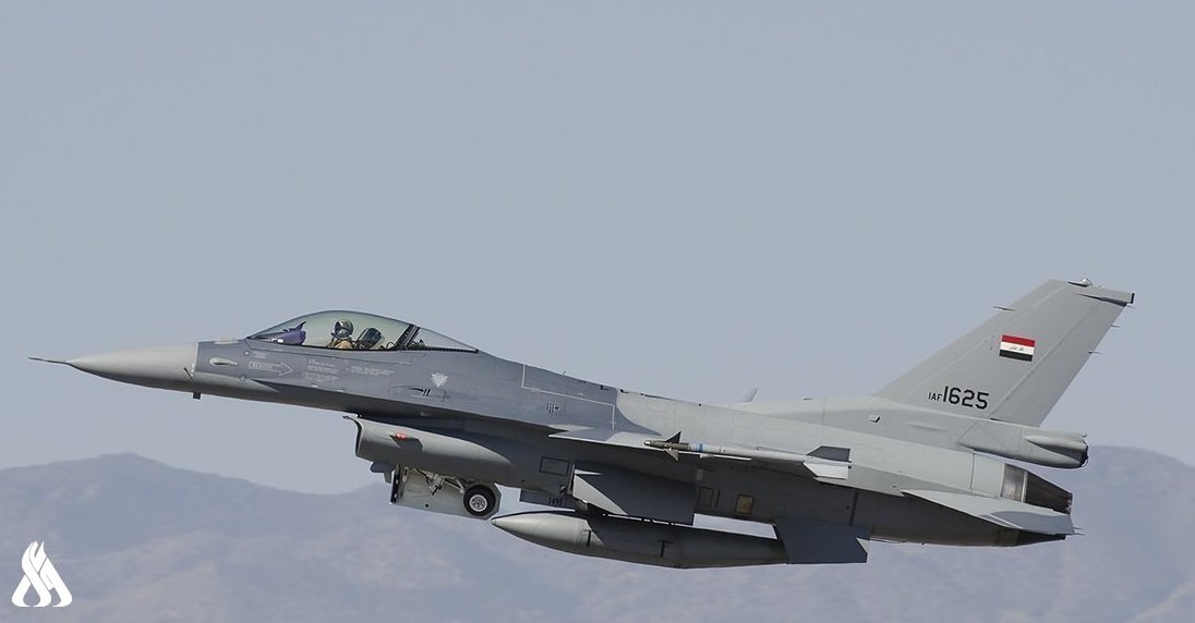 طائرات F-16 العراقية تنفذ ضربة جوية في وادي زغيتون ضمن قاطع عمليات كركوك