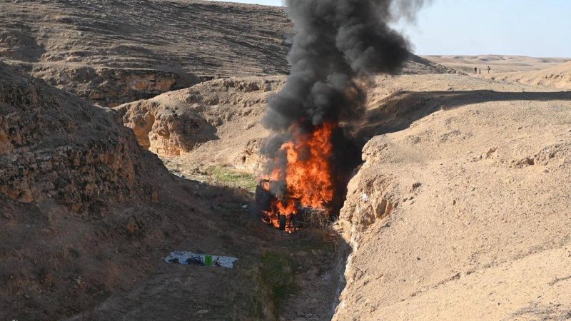 جهاز مكافحة الإرهاب يفجر عجلة مفخخة في قضاء راوة بمحافظة الأنبار